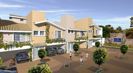 residencial paineiras village houses  - condomínios horizontais - perspectiva da rua