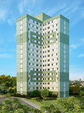 Colours Parque Tiradentes - conjuntos residenciais - fachada e ficha técnica