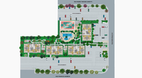 grand club - conjuntos residenciais - implantação