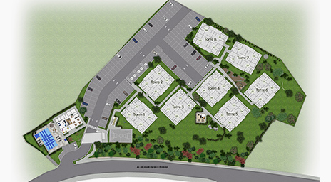 jardins dos alpes - conjuntos residenciais - implantação