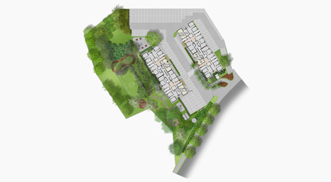 mirante parque & lazer - conjuntos residenciais - implantação