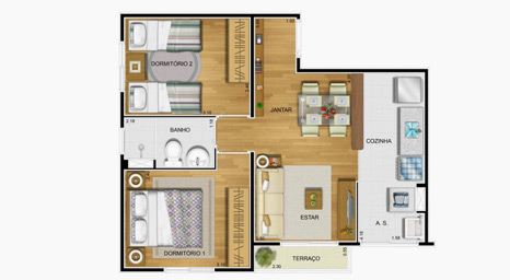 seasons family - conjuntos residenciais - planta apto.