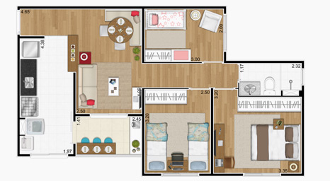 upperville barueri - conjuntos residenciais - maquete