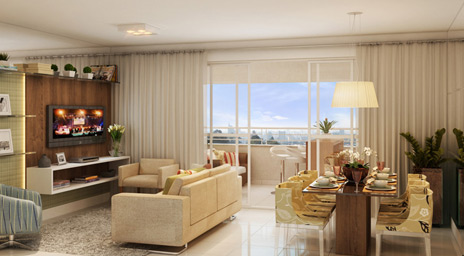 jardins de frança - edifícios residenciais - living