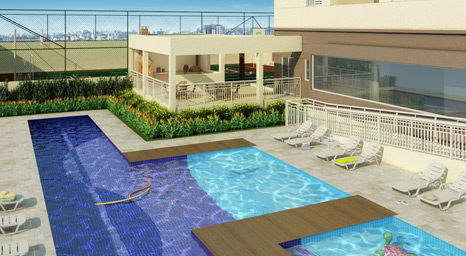 jardins de frança - edifícios residenciais - piscina