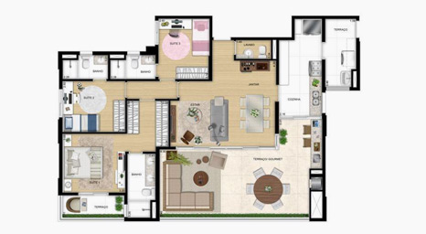 lavie santana - edifícios residenciais - planta apto