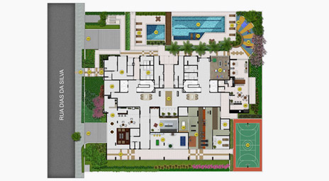 páteo mariah - edifícios residenciais - implantação